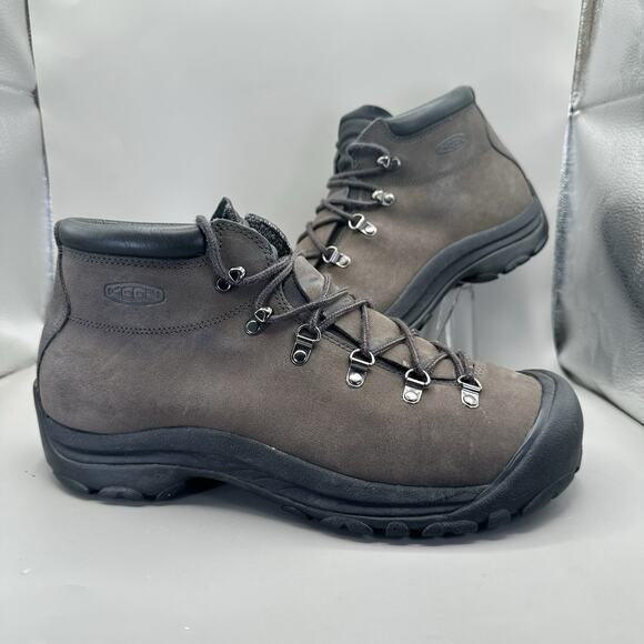 Keen XT 0405 Mid Work Boots Men’s 13 US Oil Resistant Soft Toe Gray Suede - Picture 1 of 11